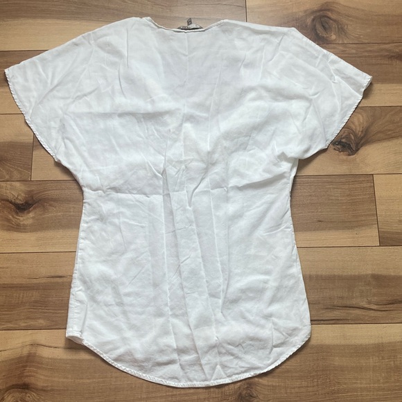 Athleta White Cross Front Luxe Wrap Kaftan - Picture 9 of 9